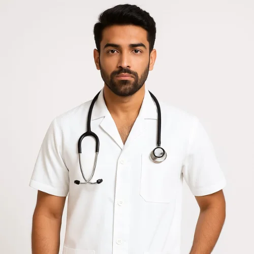 Doctor Lab Coat ( Half Sleeves ) For Man - Image 3